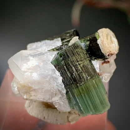 Natural Cat Eye Tourmaline Crystal with Terminated Quartz on Muscovite Mica Matrix – 10 Grams, Afghanistan