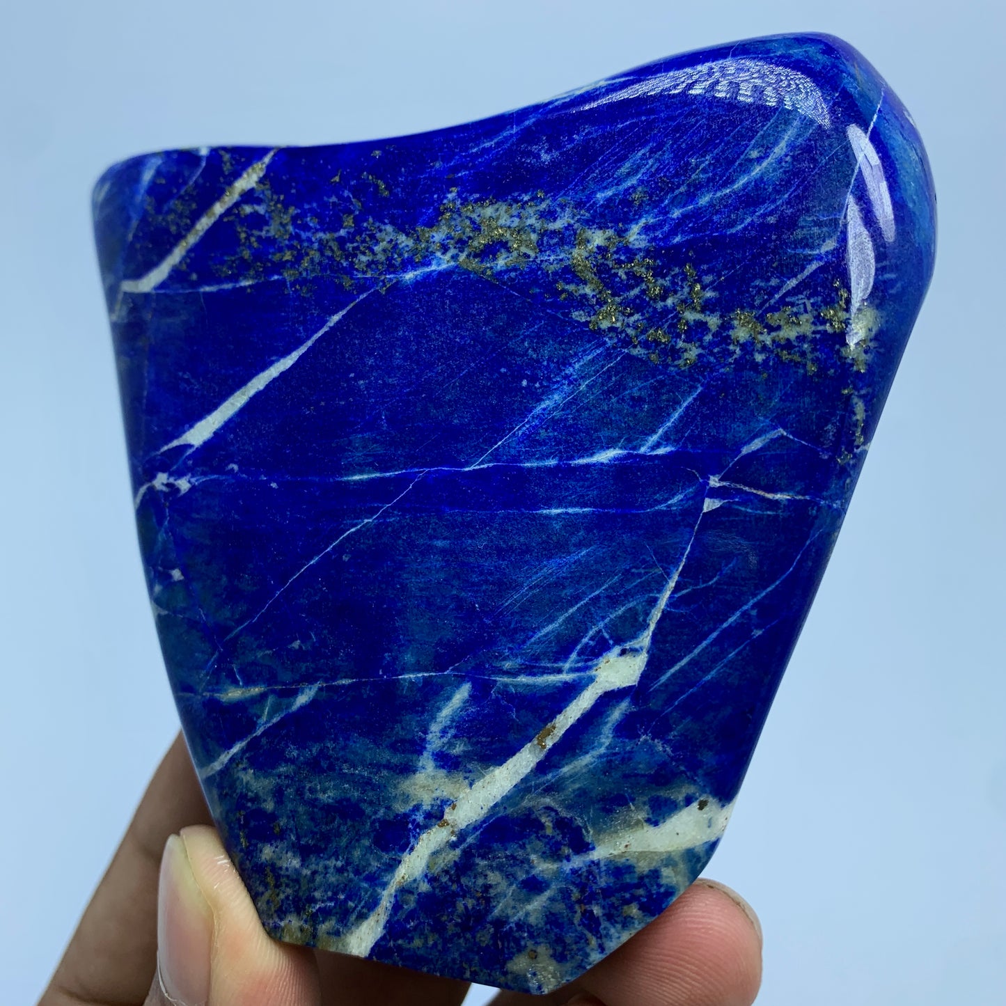 Lapis Lazuli Polished, 1512 Carat, Huge Lapis, Royal Blue, Afghan Lapis, Freeform Stone, Polished Crystal, Golden Pyrite, Decor Mineral, Third Eye Chakra