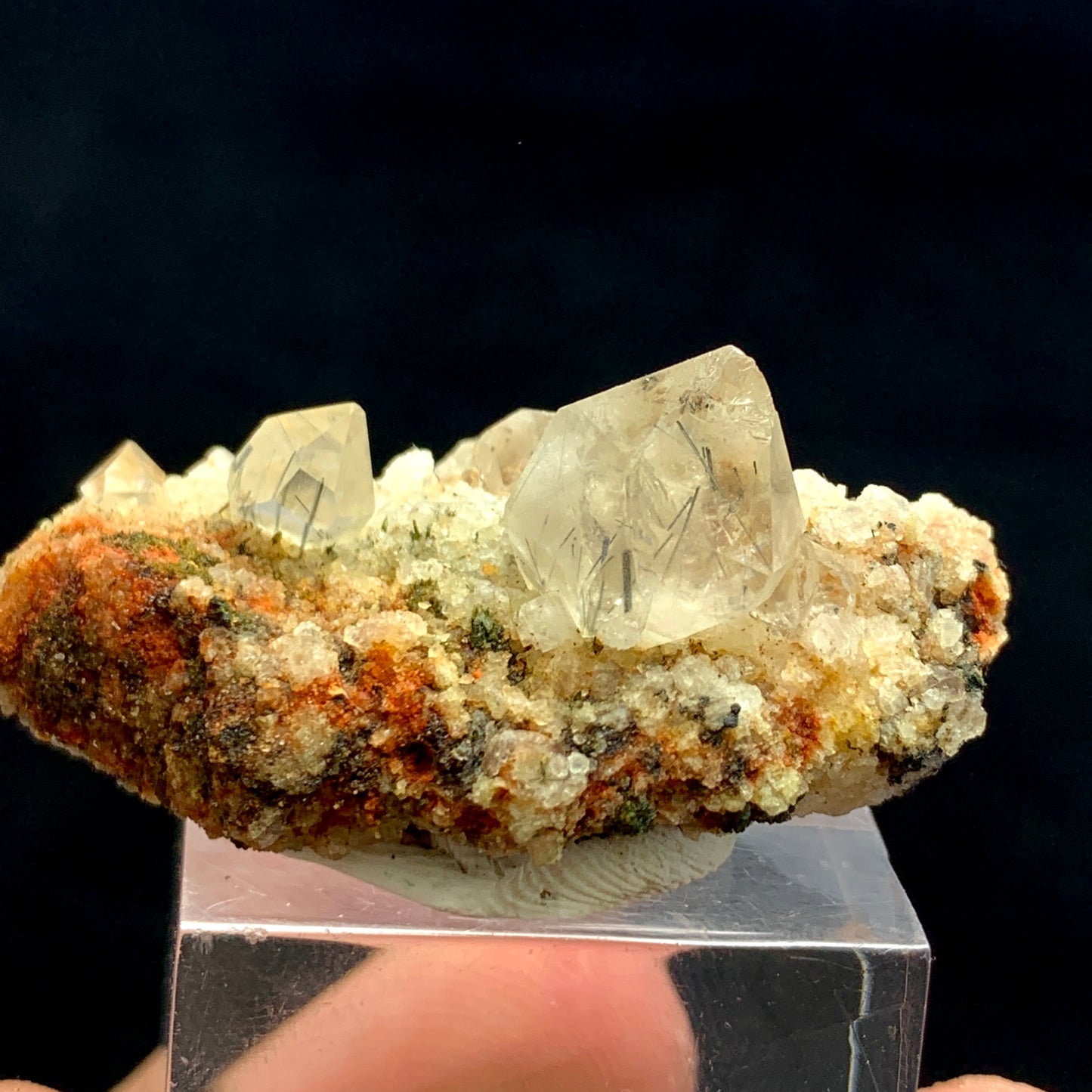 Rutile Quartz, Zagi Mine, Diamond Quartz, Lepidolite Matrix, 95 Carat, Pakistan Specimen, Terminated Rutile, Rare Mineral, Collector Specimen, Zagi Crystal