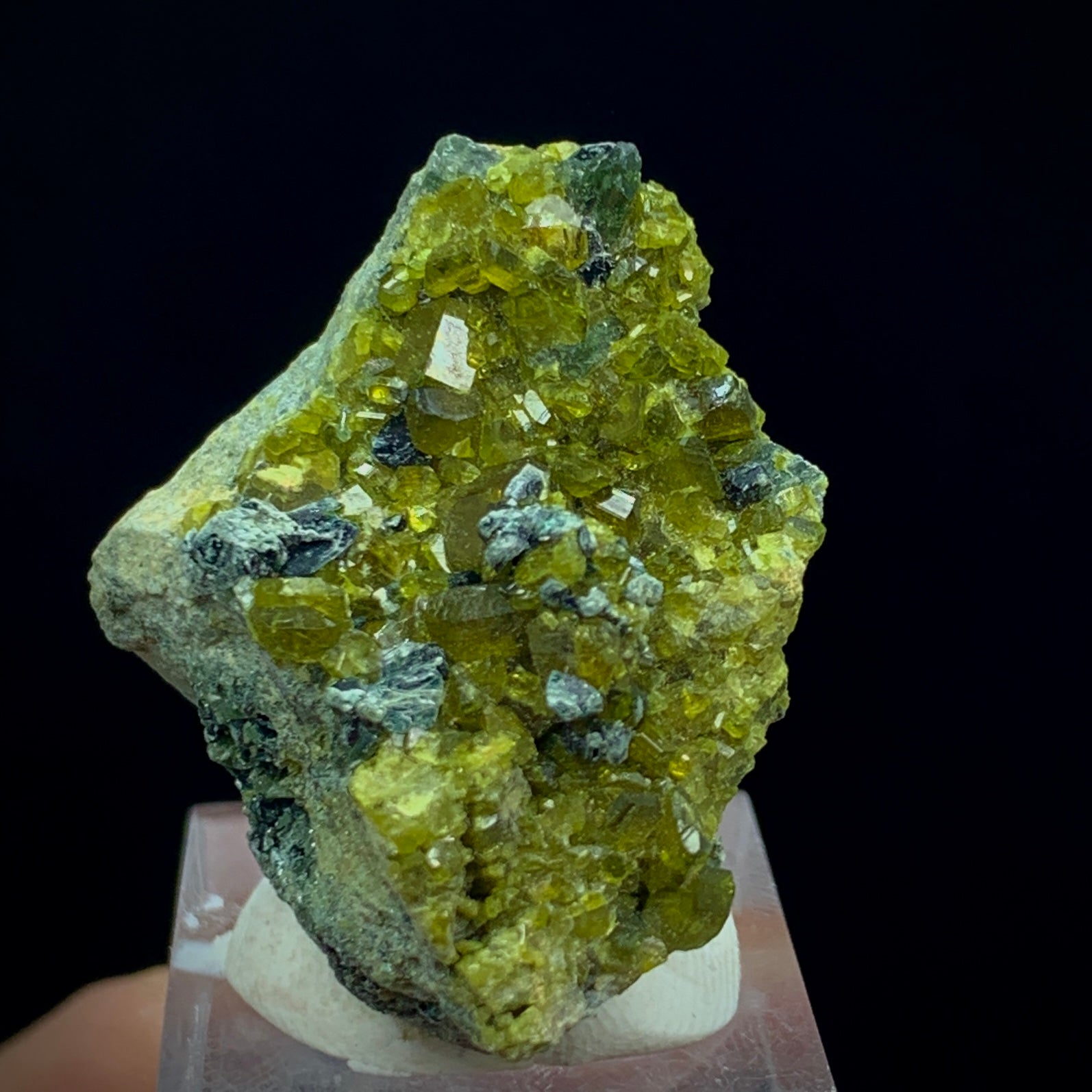 Vesuvianite Crystal, Hematite, Biotite Matrix, 127 Carat, Skardu Pakistan, Idocrase, Iron Oxide, Mineral Association, Collector Specimen, Aesthetic Cluster, Pakistan Mineral, Crystal Dimensions, Small Cabinet