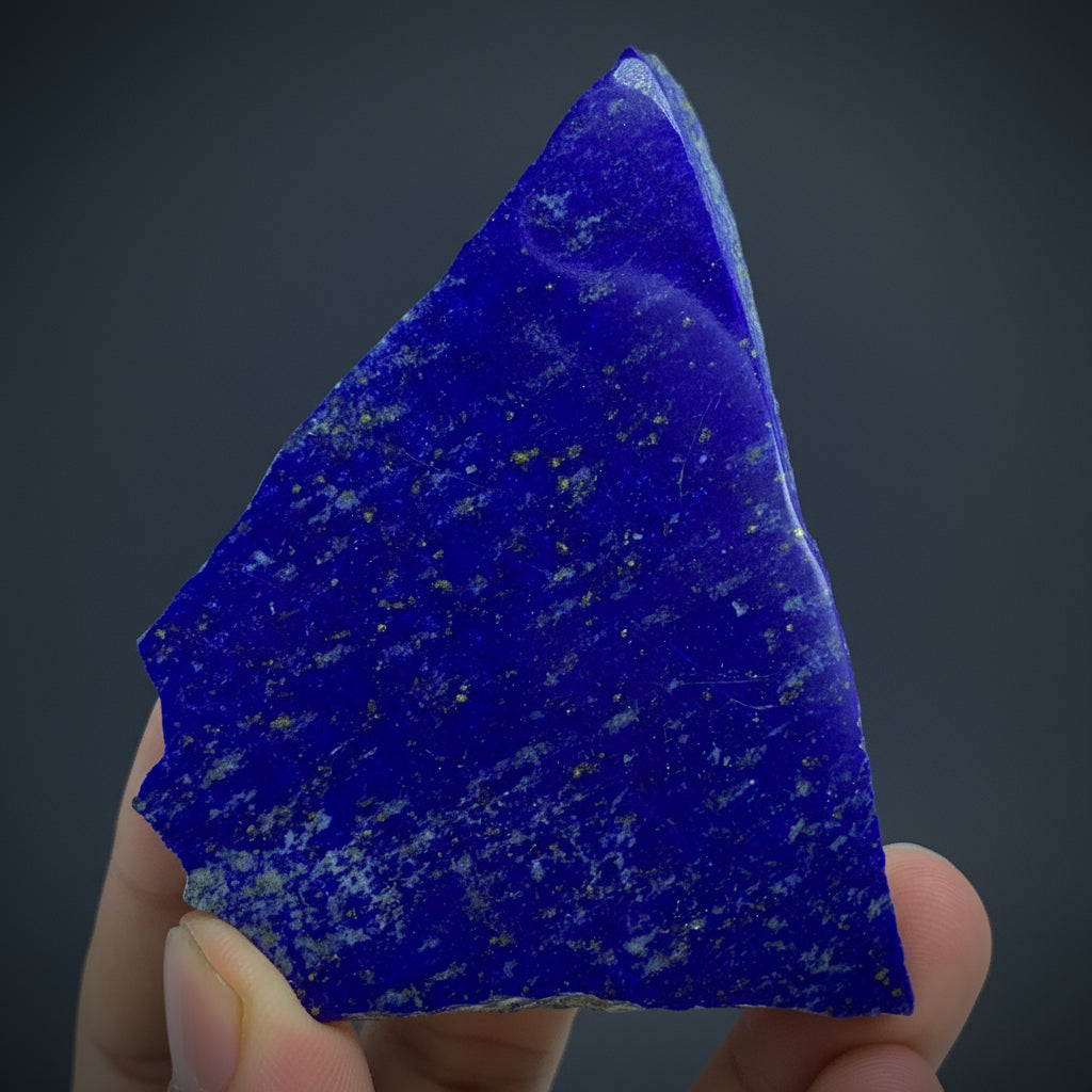 Lapis Lazuli Slab, 440 Carats, Afghan Lapis, AAA Grade, Polished Slice, Pyrite Inclusion, Royal Blue, Third Eye Chakra, Collector Gem, Display Mineral, Wisdom Stone, Afghan Origin, Investment Stone