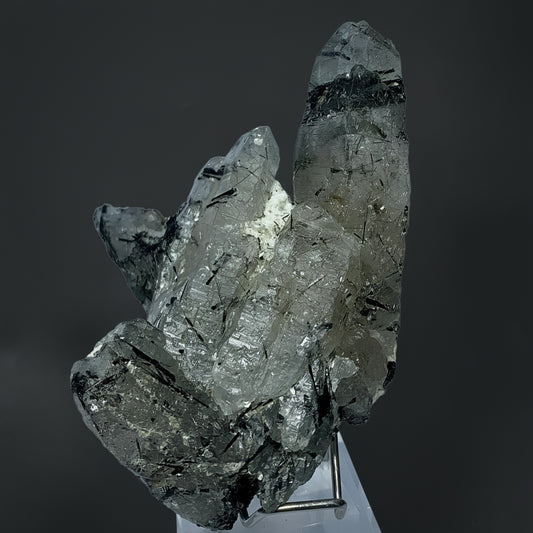 Schorl Quartz, Tourmalinated Quartz, Afghanistan Mineral, Protection Crystal, Grounding Stone, Quartz Cluster, Collector Specimen, Needle Inclusions, Investment Grade