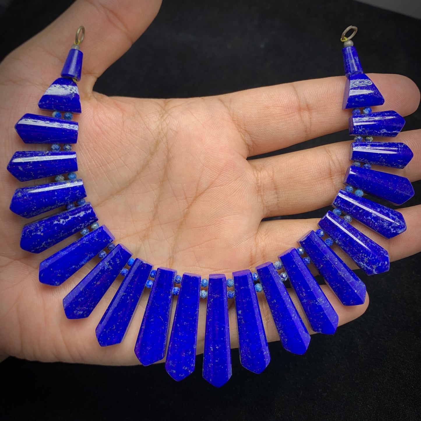 Lapis Lazuli Necklace, 400 Carats, 925 Silver, Sterling Silver, Royal Blue Gemstone, Third Eye Chakra, Wisdom Stone, Pyrite Inclusion, Statement Necklace, Fine Jewelry, Lapis Lazuli, Investment Piece, Gemstone Jewelry