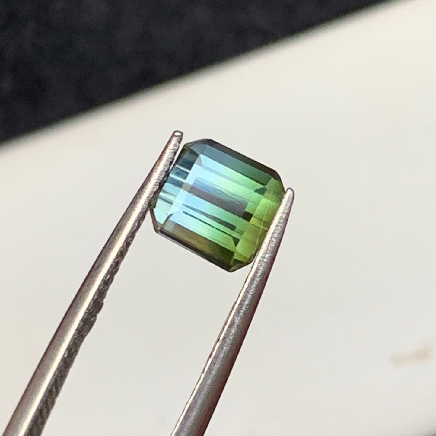 Bicolor Tourmaline, Indicolite, Blue Green Tourmaline, 1.10 Carat, Teardrop Cut, Faceted Gemstone, Loose Stone, Afghan Tourmaline, Fine Jewelry Gem, Pear Cut, Two Tone Gemstone