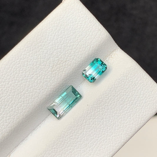 Bicolor Tourmaline, Vivid Green Tourmaline, Verdelite, 1.65 Carat, Cushion Cut, Faceted Gemstone, Loose Stone, Afghan Tourmaline, Fine Jewelry Gem, Green Gemstone, Tourmaline Jewelry