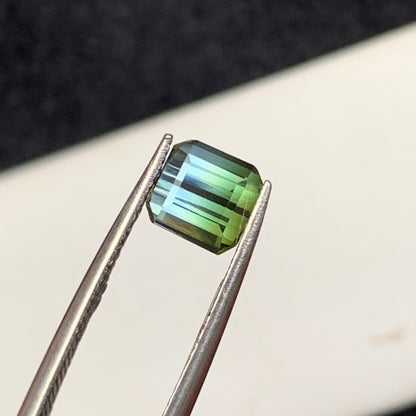 Bicolor Tourmaline, Indicolite, Blue Green Tourmaline, 1.10 Carat, Teardrop Cut, Faceted Gemstone, Loose Stone, Afghan Tourmaline, Fine Jewelry Gem, Pear Cut, Two Tone Gemstone