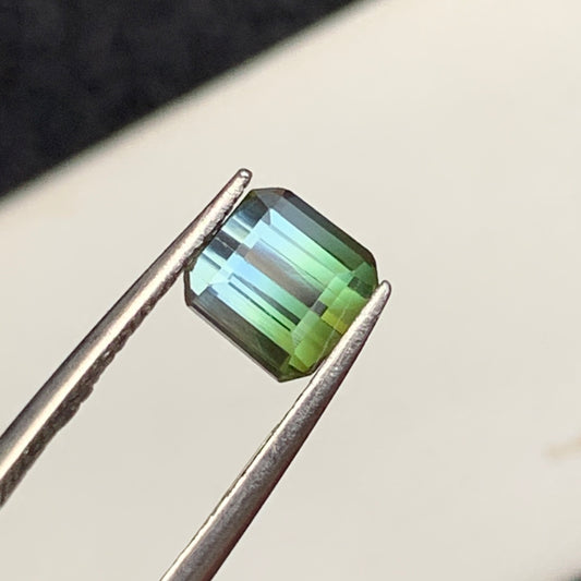Bicolor Tourmaline, Indicolite, Blue Green Tourmaline, 1.10 Carat, Teardrop Cut, Faceted Gemstone, Loose Stone, Afghan Tourmaline, Fine Jewelry Gem, Pear Cut, Two Tone Gemstone