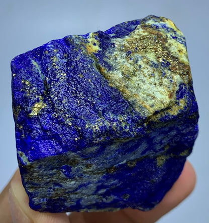 Raw Lapis Lazuli specimen showing white Calcite streaks
Afghan Lapis Lazuli, angled view highlighting depth
Compact Lapis Lazuli specimen, full piece overview
Detail shot of Lazurite blue coloring on rough specimen
174g Lapis Lazuli specimen with scale reference
Badakhshan Lapis Lazuli, close-up on Pyrite cluster
Boxy Lapis Lazuli specimen, bottom view
Afghan Lapis Lazuli, natural unpolished surface detail
Lapis Lazuli specimen displayed against neutral background