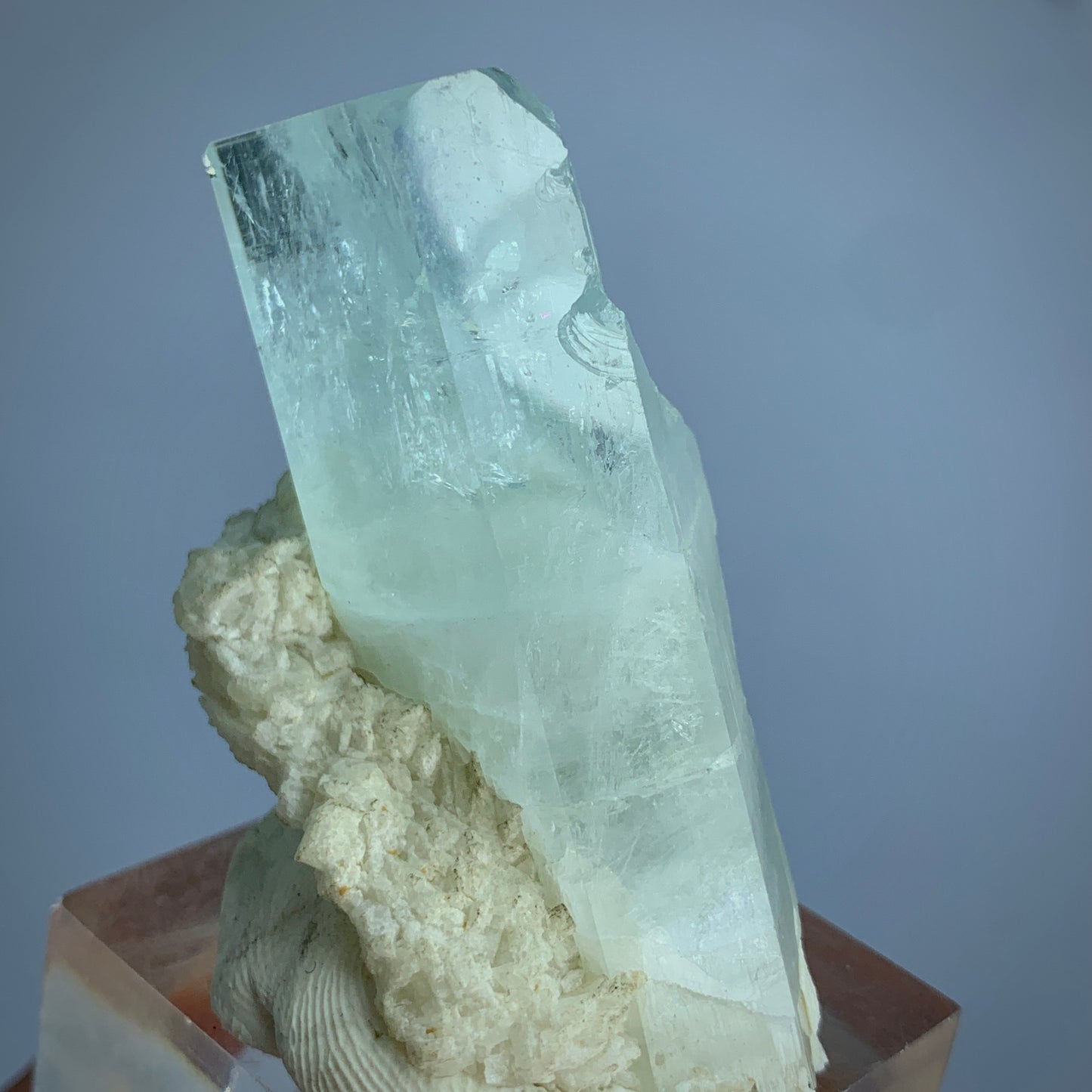 Etched Aquamarine, Albite Matrix, 256 Carats, Pakistan Mineral, Beryl Crystal, Rare Mineral, Natural Etching, Collector Specimen, Aesthetic Cluster, Pegmatite Mineral, Throat Chakra, Crystal Dimensions, Mineral Association