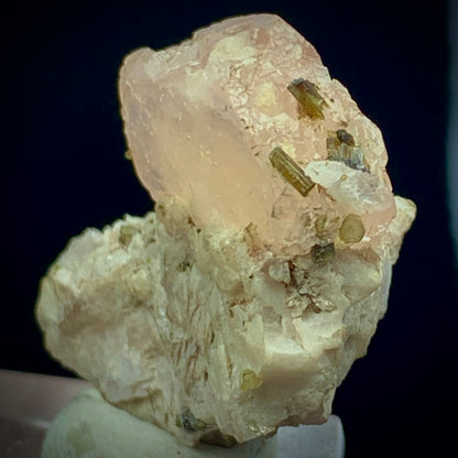 Morganite Crystal, 85 Carat, Epidote, Calcite, Muscovite Matrix, Afghanistan Crystal, Pink Beryl, Multi-Mineral, Heart Chakra, Collector Specimen, Aesthetic Cluster, Small Cabinet, Crystal Dimensions