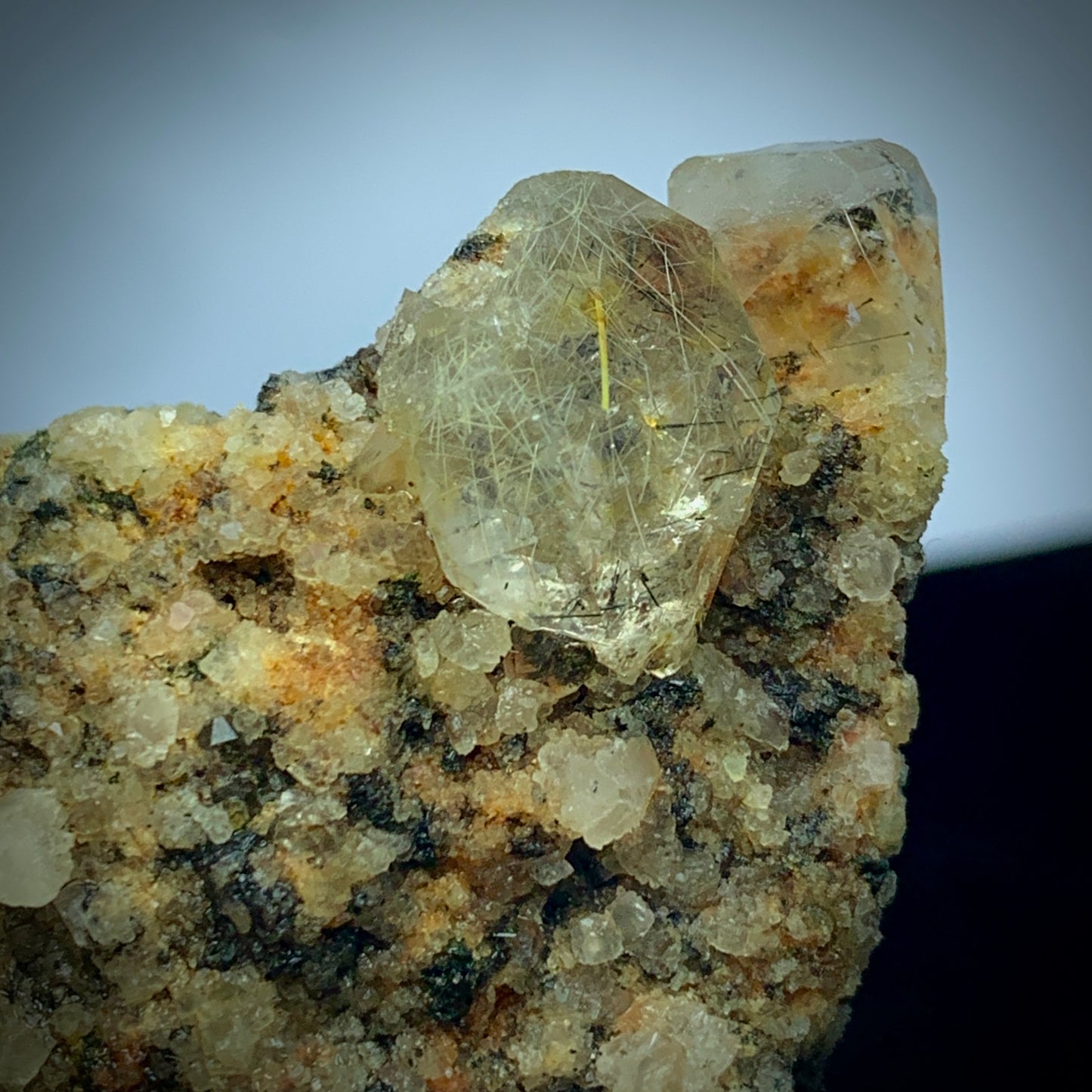 Rutilated Quartz, Zagi Mountain, Gold Rutile, Copper Rutile, Lepidolite Mica, 136g Mineral, Pakistan Specimen, Quartz Cluster, Rare Rutile, Collector Grade, Zagi Crystal