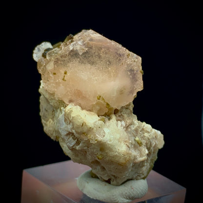 Morganite Crystal, 85 Carat, Epidote, Calcite, Muscovite Matrix, Afghanistan Crystal, Pink Beryl, Multi-Mineral, Heart Chakra, Collector Specimen, Aesthetic Cluster, Small Cabinet, Crystal Dimensions