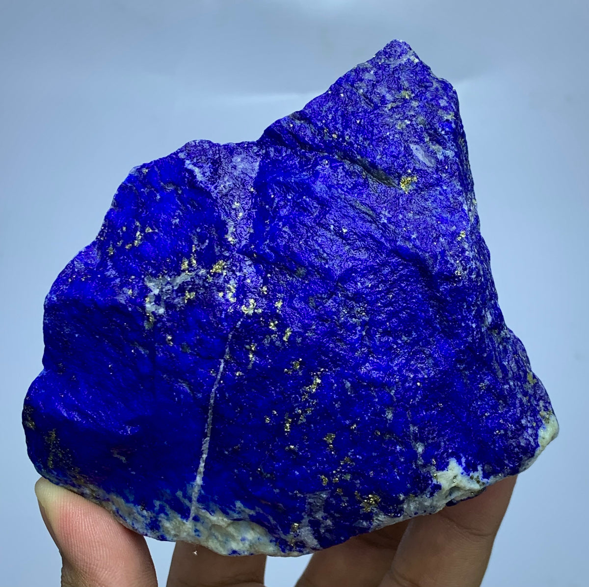 Raw Blue Lapis Lazuli Crystal Specimen with Gold Pyrite Star’s