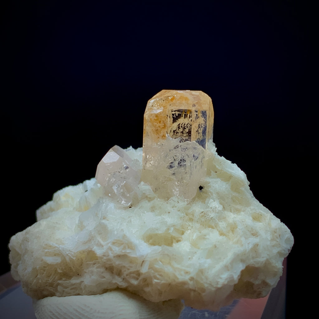 Topaz Crystal, 72 Carats, Albite Matrix, Perfectly Terminated, Skardu Pakistan, Collector Specimen, Terminated Crystal, Topaz on Matrix, Crown Chakra, Pakistan Mineral, Investment Stone, Aesthetic Cluster, Crystal Dimensions