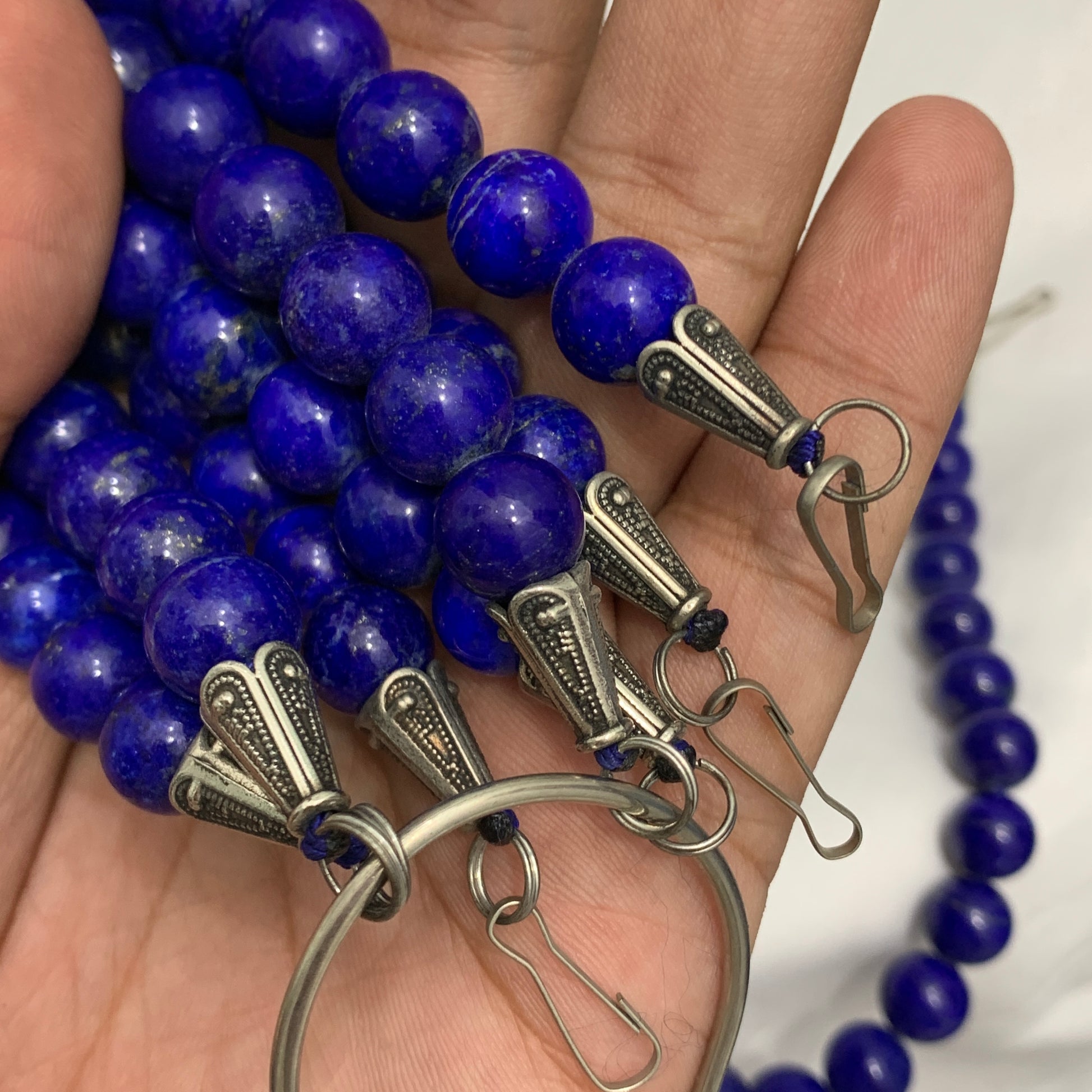 Lapis Lazuli beads, Royal Blue Lapis, AAA Grade, Afghan Lapis, Natural Crystal, Golden Pyrite, Large Lapis, Mineral Specimen, Home Decor Crystal, Lapidary Rough, Carving Stone, Investment Stone, Deep Blue Lapis