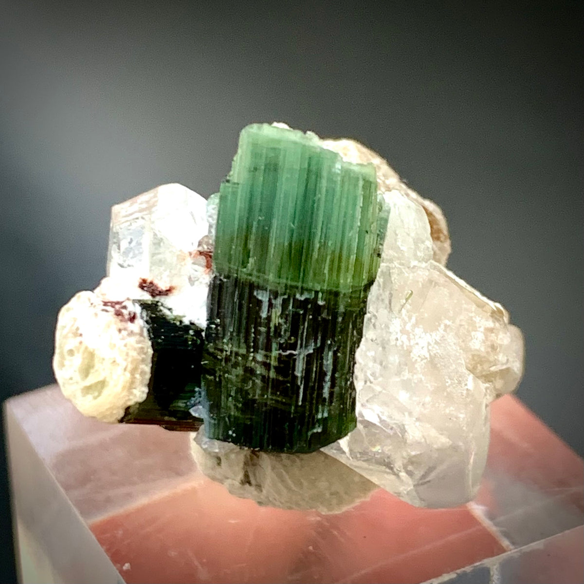 Natural Cat Eye Tourmaline Crystal with Terminated Quartz on Muscovite Mica Matrix – 10 Grams, Afghanistan