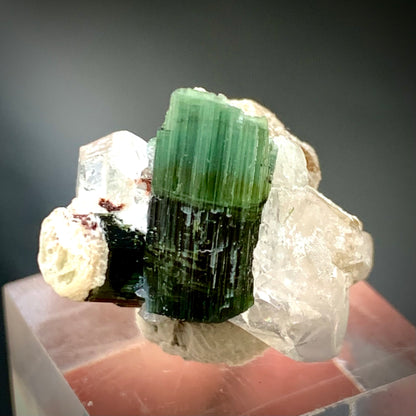 Natural Cat Eye Tourmaline Crystal with Terminated Quartz on Muscovite Mica Matrix – 10 Grams, Afghanistan