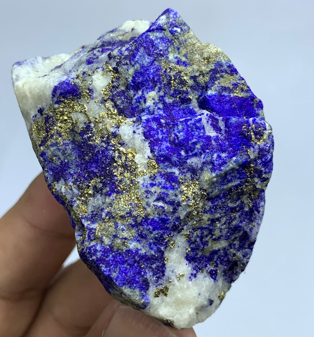 Lapis Lazuli Rough Specimen with Golden Pyrite – Afghanistan