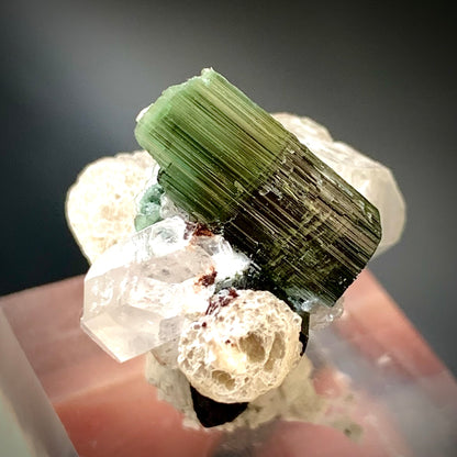 Natural Cat Eye Tourmaline Crystal with Terminated Quartz on Muscovite Mica Matrix – 10 Grams, Afghanistan