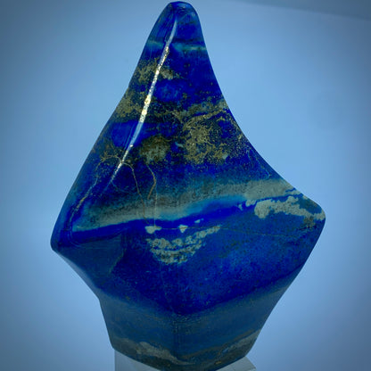 Lapis Lazuli Slab, 1305 Carat, Polished Lapis, Royal Blue, Golden Pyrite, Afghanistan Gemstone, Freeform Decor, Large Lapis, Wisdom Stone, Collector Slab