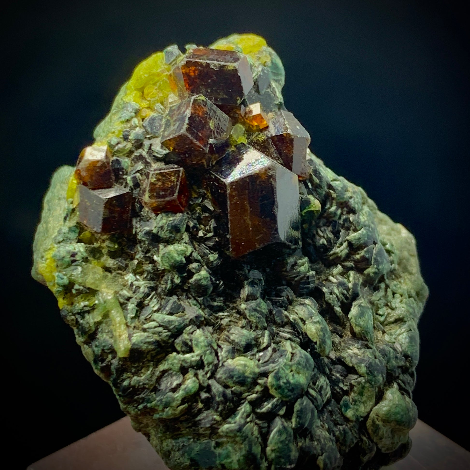 Andradite Garnet, Garnet Cluster, 160 Carats, Biotite Mica, Skardu Pakistan, Pegmatite Mineral, Dark Mineral, Black Garnet, Collector Specimen, Aesthetic Cluster, Miniature Specimen, Crystal Dimensions, Natural Specimen