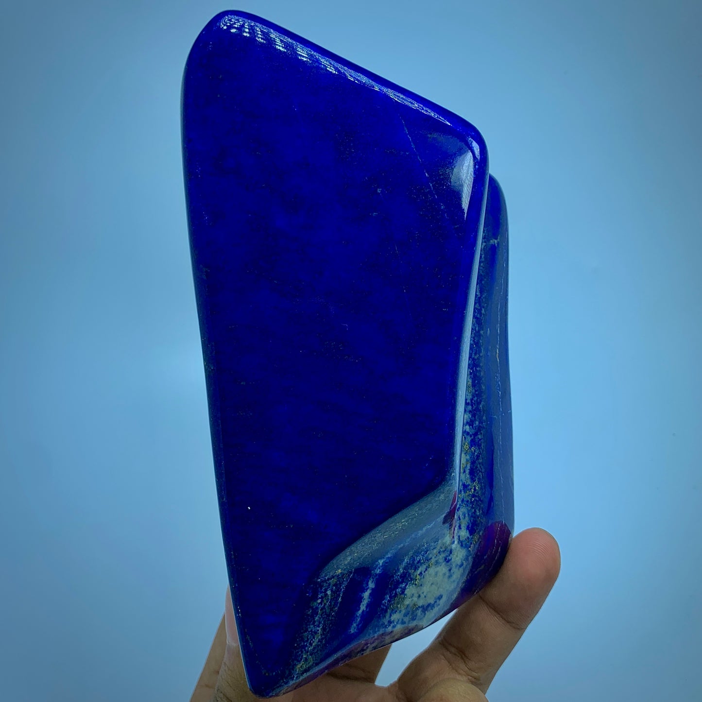 Lapis Lazuli Tumbled, 1400 Grams, Self Standing, Freeform Lapis, Deep Blue, Badakhshan Afghanistan, Polished Stone, Home Decor, Golden Pyrite, Display Stone