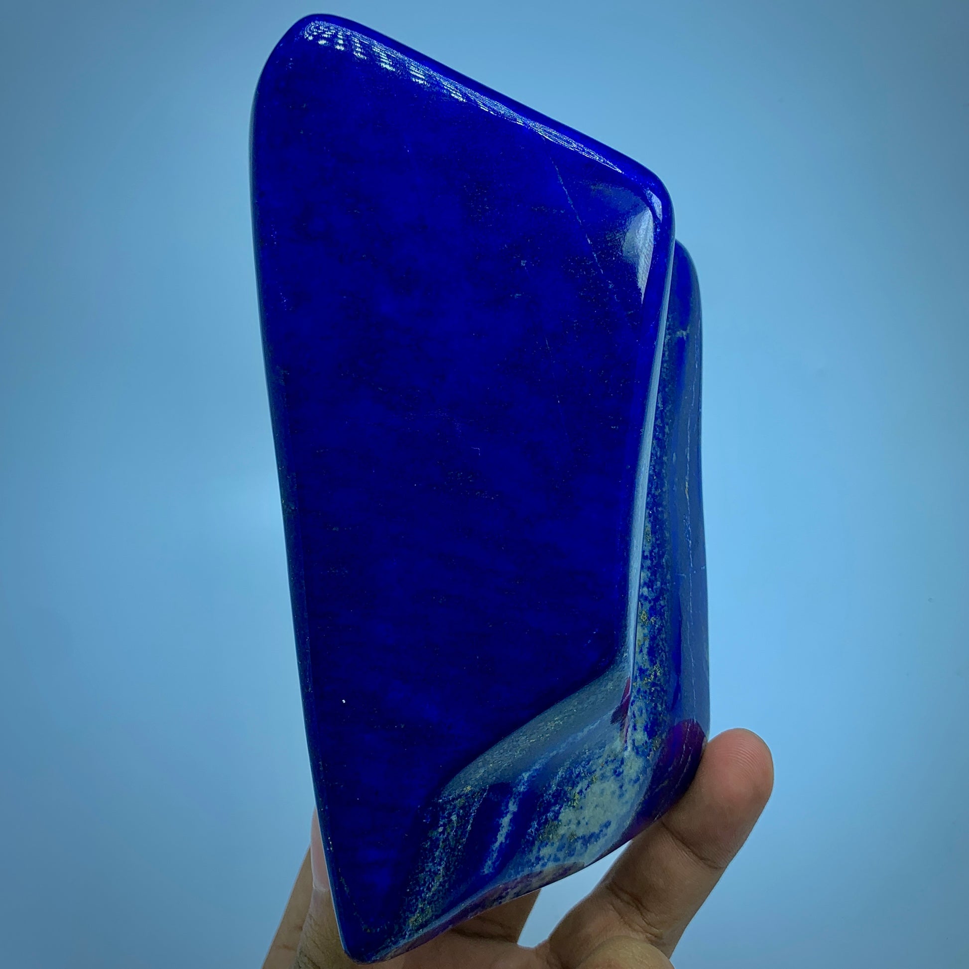 Lapis Lazuli Tumbled, 1400 Grams, Self Standing, Freeform Lapis, Deep Blue, Badakhshan Afghanistan, Polished Stone, Home Decor, Golden Pyrite, Display Stone