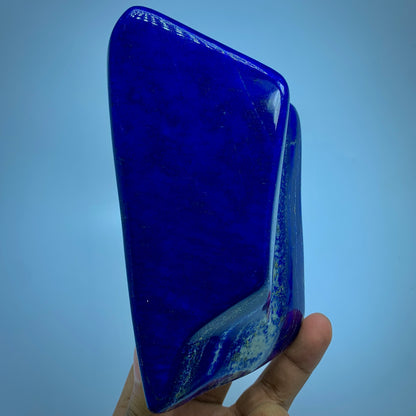 Lapis Lazuli Tumbled, 1400 Grams, Self Standing, Freeform Lapis, Deep Blue, Badakhshan Afghanistan, Polished Stone, Home Decor, Golden Pyrite, Display Stone