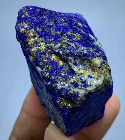 Raw Lapis Lazuli specimen showing white Calcite streaks
Afghan Lapis Lazuli, angled view highlighting depth
Compact Lapis Lazuli specimen, full piece overview
Detail shot of Lazurite blue coloring on rough specimen
174g Lapis Lazuli specimen with scale reference
Badakhshan Lapis Lazuli, close-up on Pyrite cluster
Boxy Lapis Lazuli specimen, bottom view
Afghan Lapis Lazuli, natural unpolished surface detail
Lapis Lazuli specimen displayed against neutral background