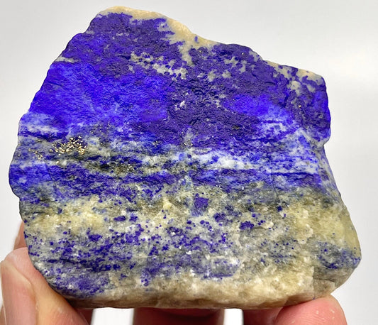 Compact boxy Lapis Lazuli piece from Afghanistan
Small slab-form Lapis Lazuli with metallic Pyrite