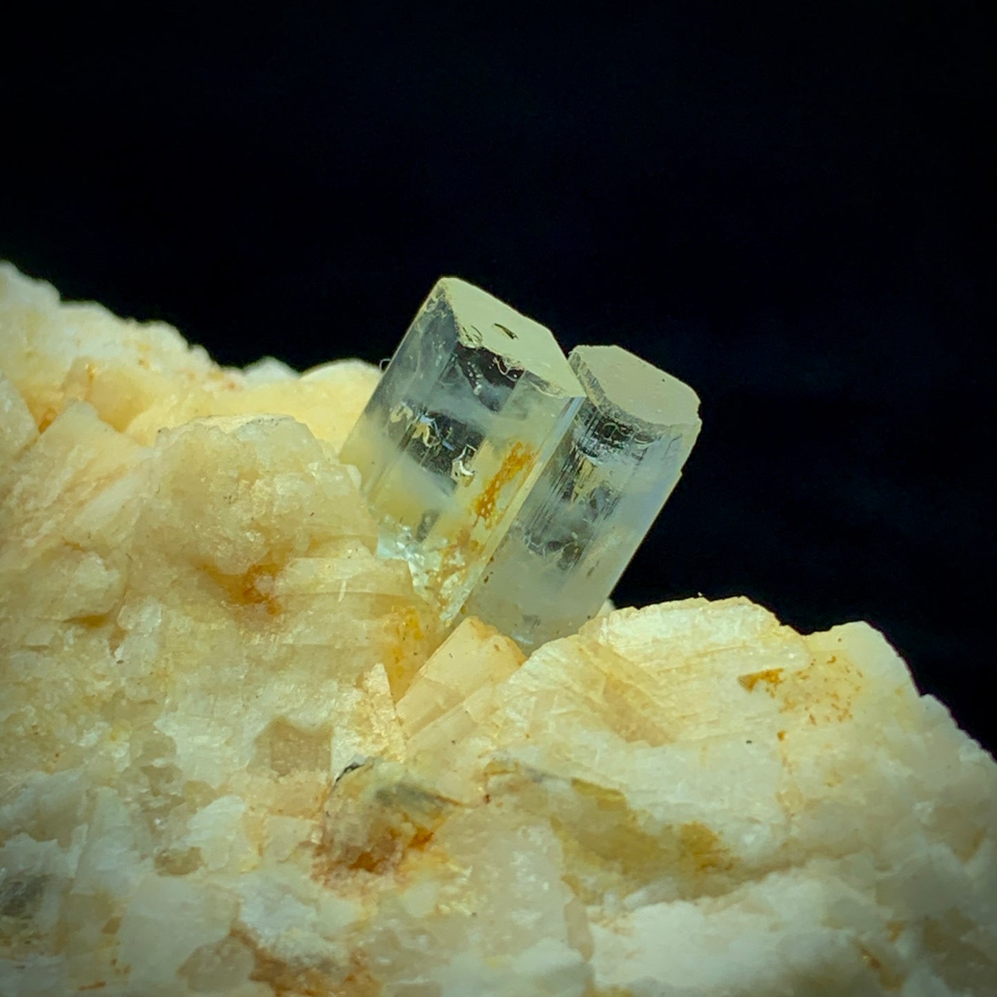Twin Aquamarine Crystal on Matrix - Pakistan