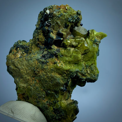 Magnetite, Vesuvianite, Diopside, Mineral Association, 305 Carats, Skarn Mineral, Black Mineral, Green Mineral, Collector Specimen, Complex Mineralogy, Grounding Stone, Crystal Dimensions, Pyroxene