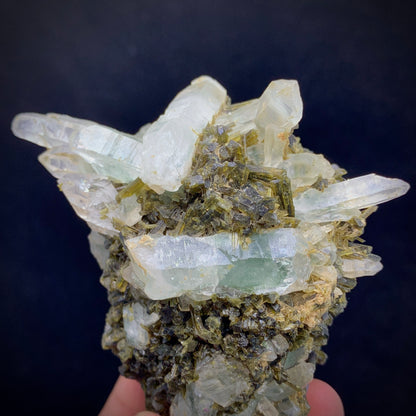 Epidote Crystal, Quartz Cluster, 1463 Carats, Massive Mineral, Green Crystal, Heart Chakra, Abundance Stone, Collector Specimen, Investment Stone, Mineral Association, Crystal Dimensions, Natural Specimen,