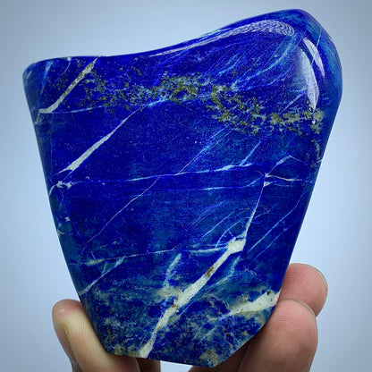 Lapis Lazuli Polished, 1512 Carat, Huge Lapis, Royal Blue, Afghan Lapis, Freeform Stone, Polished Crystal, Golden Pyrite, Decor Mineral, Third Eye Chakra