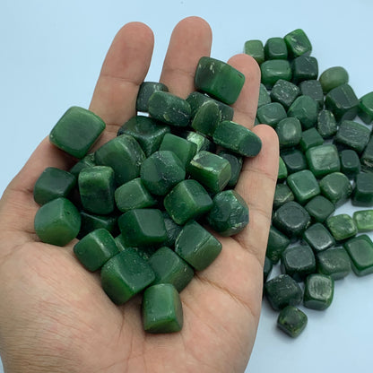 Nephrite Jade, Jade Tumble, 30 Grams, Polished Stone, Green Jade, Pakistan Crystal, Healing Crystal, Heart Chakra, Prosperity Stone, Tumbled Gemstone