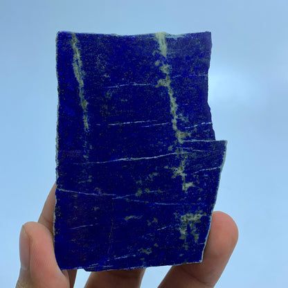 Lapis Lazuli Slab, Polished Slice, Royal Blue, Golden Pyrite, Afghan Lapis, Carats, Third Eye Chakra, Collector Gem, Display Mineral, Wisdom Stone, Afghanistan Mineral, Investment Stone, Crystal Dimensions
