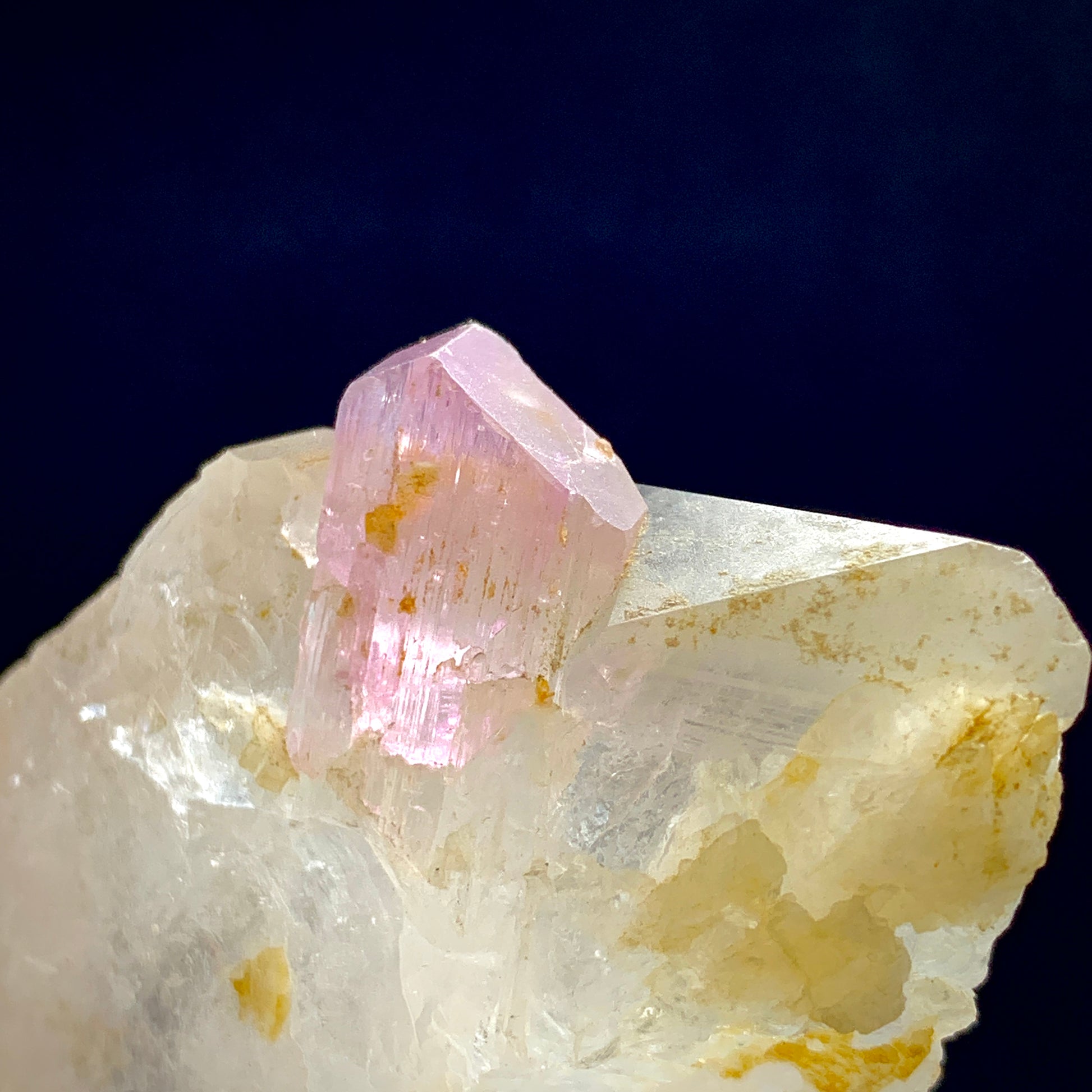Kunzite on Quartz, 400 Carat, Afghanistan Crystal, Kunzite Matrix, Pink Spodumene, Quartz Cluster, Heart Chakra Stone, Collector Specimen, Aesthetic Crystal