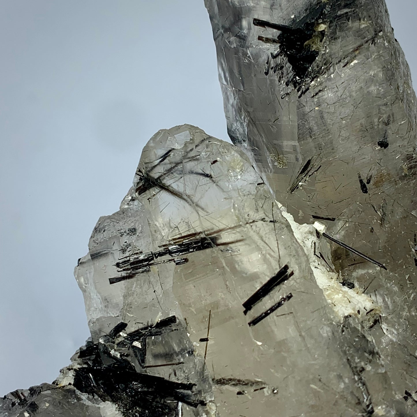 Schorl Quartz, Tourmalinated Quartz, Afghanistan Mineral, Protection Crystal, Grounding Stone, Quartz Cluster, Collector Specimen, Needle Inclusions, Investment Grade