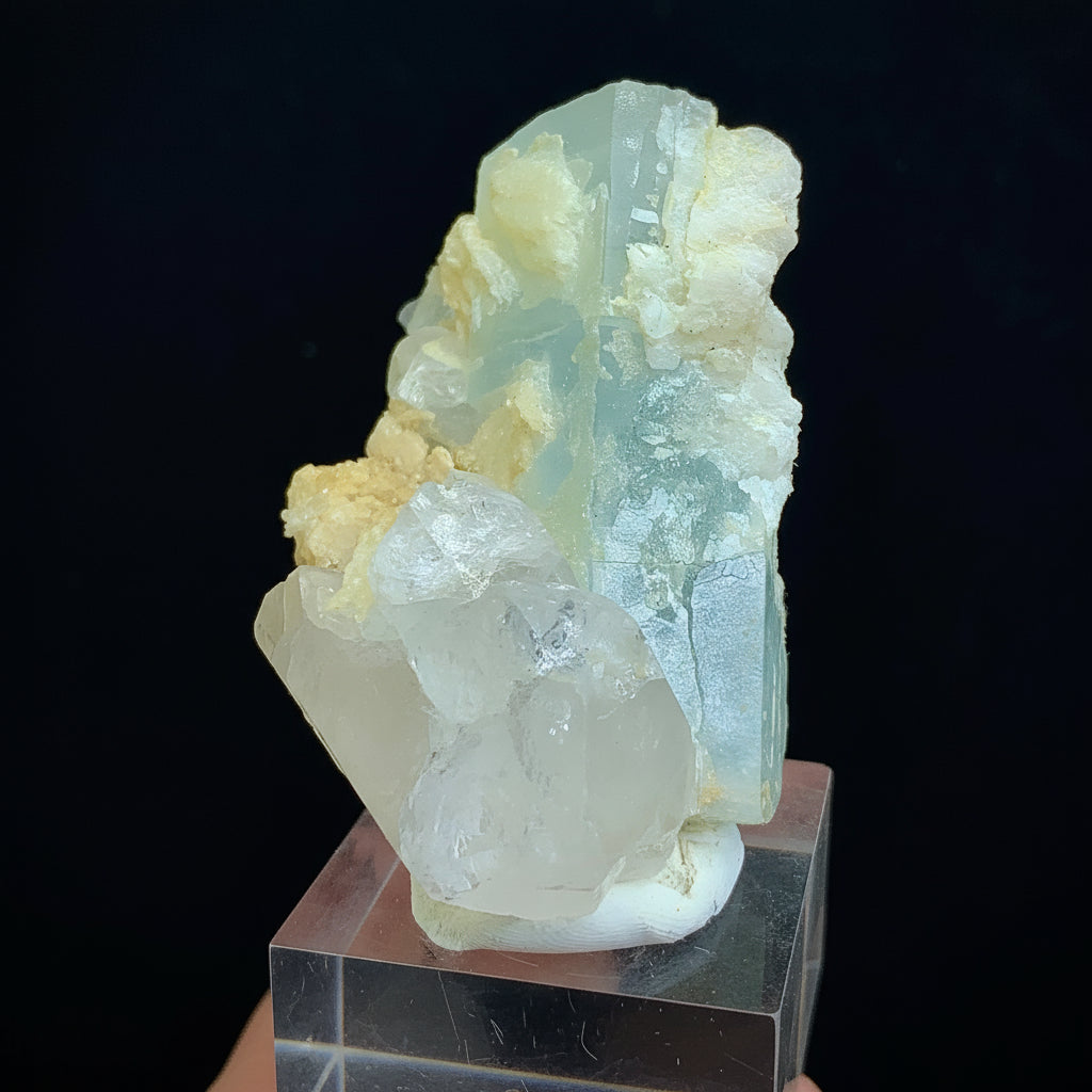 Aquamarine Crystal, Beryl in Matrix, 545 Carats, 109 Grams, Pakistan Mineral, Throat Chakra, Communication Stone, Collector Specimen, Aesthetic Cluster, Natural Matrix, Pegmatite Mineral, Crystal Dimensions