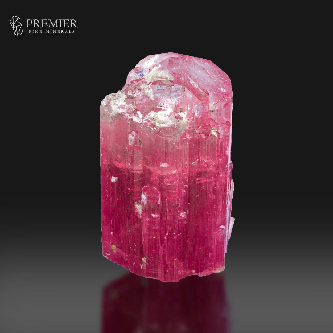Natural Rubellite Tourmaline High-Luster Terminated Crystal – Facet Grade, Paprok Mine