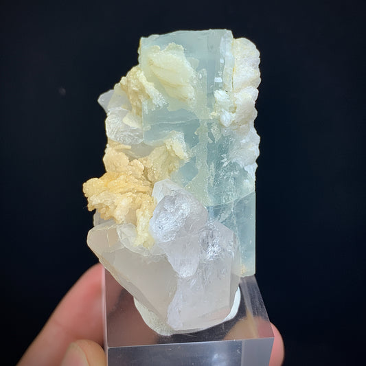 Aquamarine Crystal, Beryl in Matrix, 545 Carats, 109 Grams, Pakistan Mineral, Throat Chakra, Communication Stone, Collector Specimen, Aesthetic Cluster, Natural Matrix, Pegmatite Mineral, Crystal Dimensions