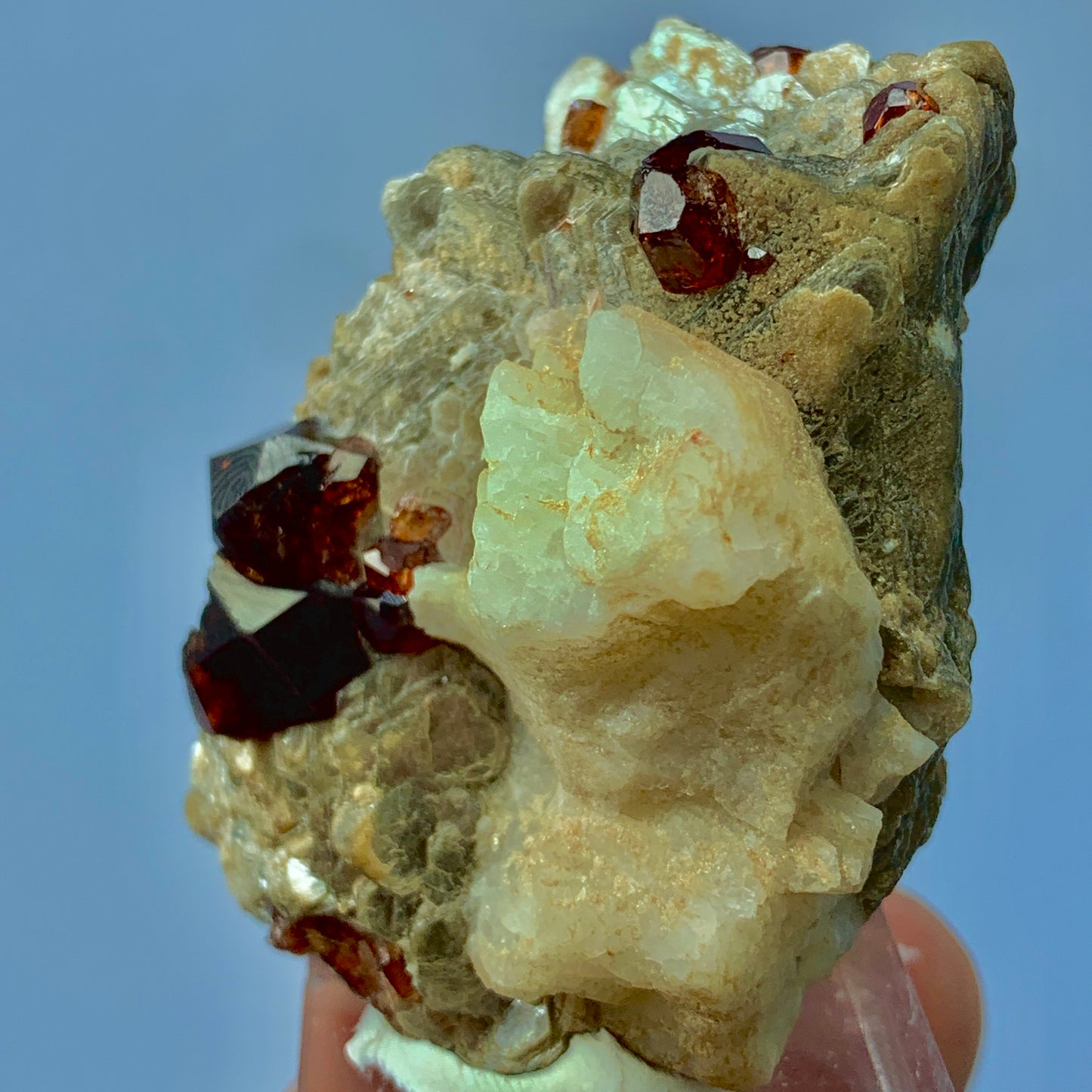 Rhodolite Garnet, Garnet on Matrix, Feldspar Muscovite, 46 Grams, Pakistan Specimen, January Birthstone, Raw Garnet, Raspberry Garnet, Collector Grade, Mineral Association