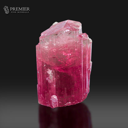 Natural Rubellite Tourmaline High-Luster Terminated Crystal – Facet Grade, Paprok Mine
