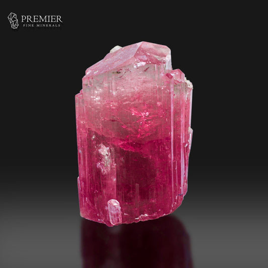 Natural Rubellite Tourmaline High-Luster Terminated Crystal – Facet Grade, Paprok Mine