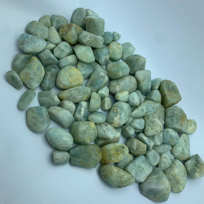 Aquamarine Tumbled, 300 Carat, Blue Aquamarine, Polished Crystal, Pakistan Gemstone, Healing Stone, Palm Stone, Meditation Stone, Blue Beryl, Throat Chakra, Crystal Specimen