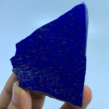 Lapis Lazuli Slab, 440 Carats, Afghan Lapis, AAA Grade, Polished Slice, Pyrite Inclusion, Royal Blue, Third Eye Chakra, Collector Gem, Display Mineral, Wisdom Stone, Afghan Origin, Investment Stone