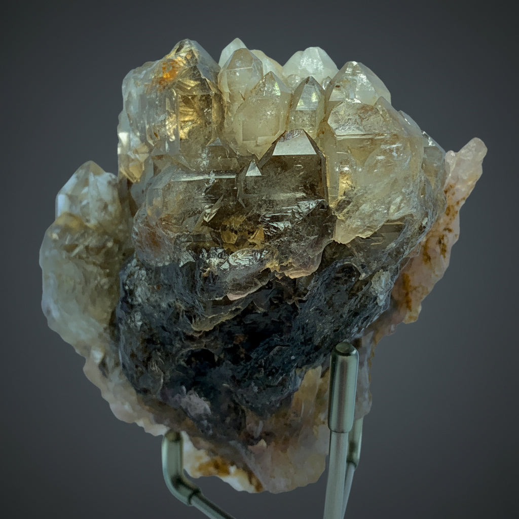 Polychromatic Quartz, 400g Quartz, Skeleton Quartz, Rose Quartz, Smoky Quartz, Window Quartz, Lazer Quartz, Faden Quartz, Afghanistan Crystal, Rare Quartz, Collector Specimen