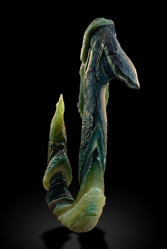 69 Grams Sculptural Green Agate Specimen Rare Stalactitic Chalcedony Formation Natural Mineral Specimen