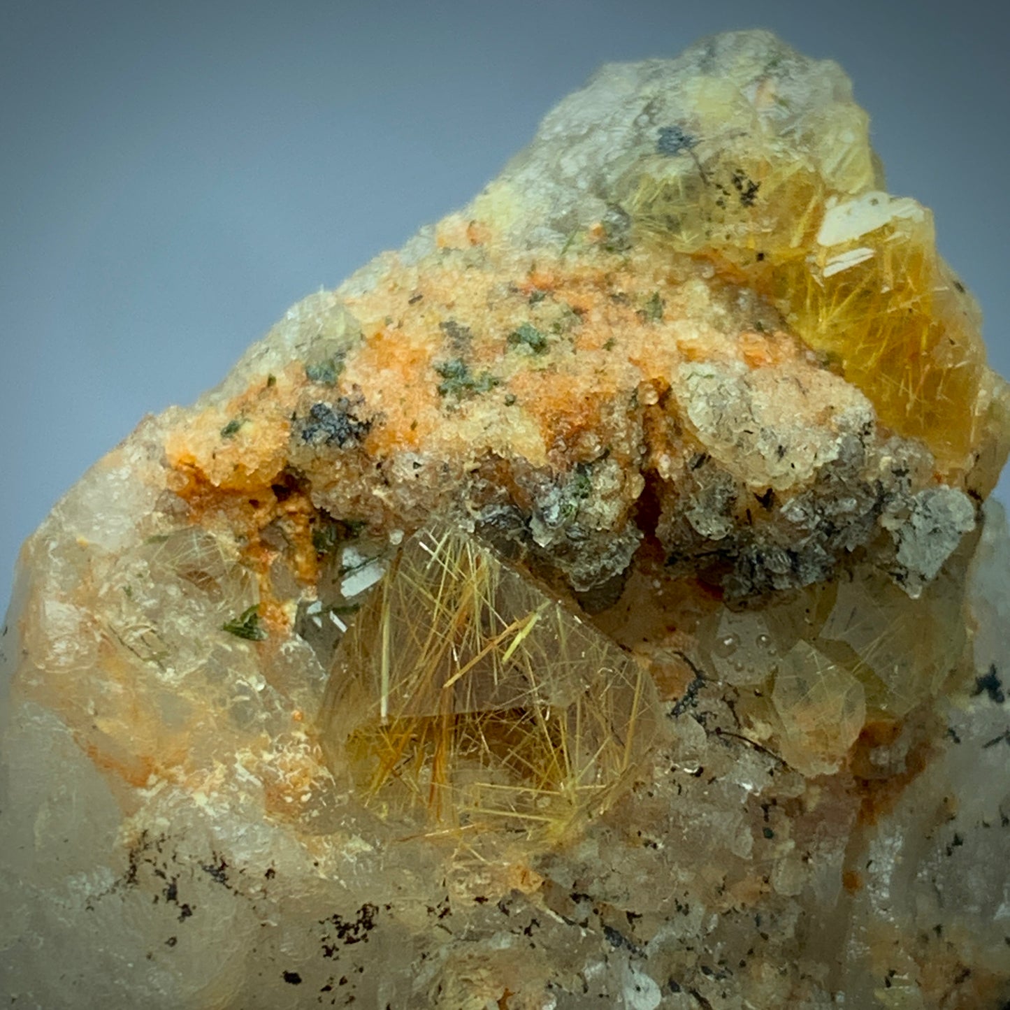 Bipyramidal Quartz, Diamond Quartz, Rutile Quartz, Tourmaline Inclusion, 550 Carat, Quartz Cluster, Rare Quartz, Rutile Tourmaline, Multi-Inclusion, Collector Specimen