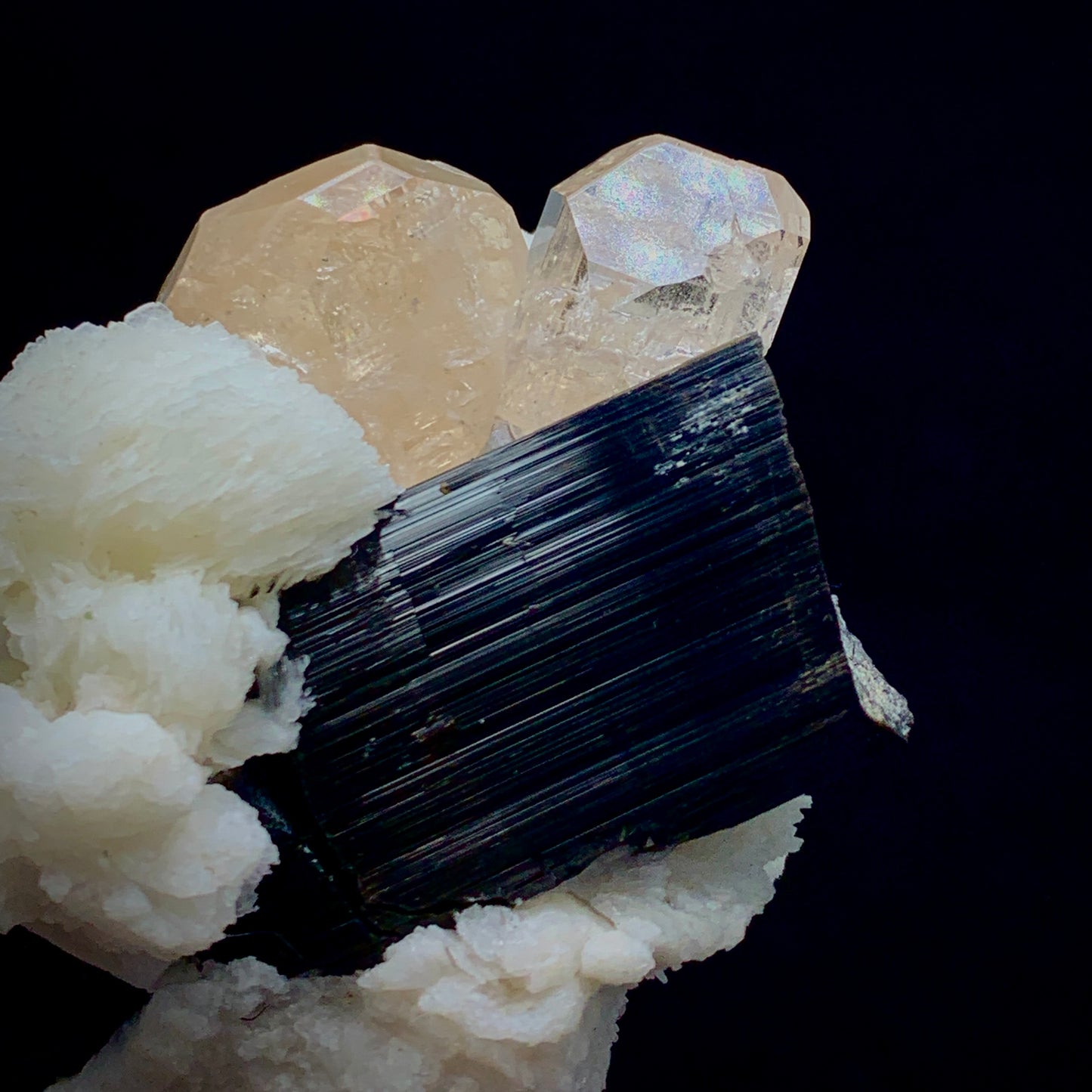 Topaz Crystal, 829 Carats, Topaz Twin, Double Terminated, Schorl, Black Tourmaline, Albite Matrix, Skardu Pakistan, Museum Grade, Investment Stone, Rare Mineral, Collector Specimen, Crystal Dimensions